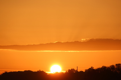 couché de soleil au bord de la mer