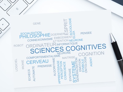 image avec des mots : sciences cognitives, esprit...